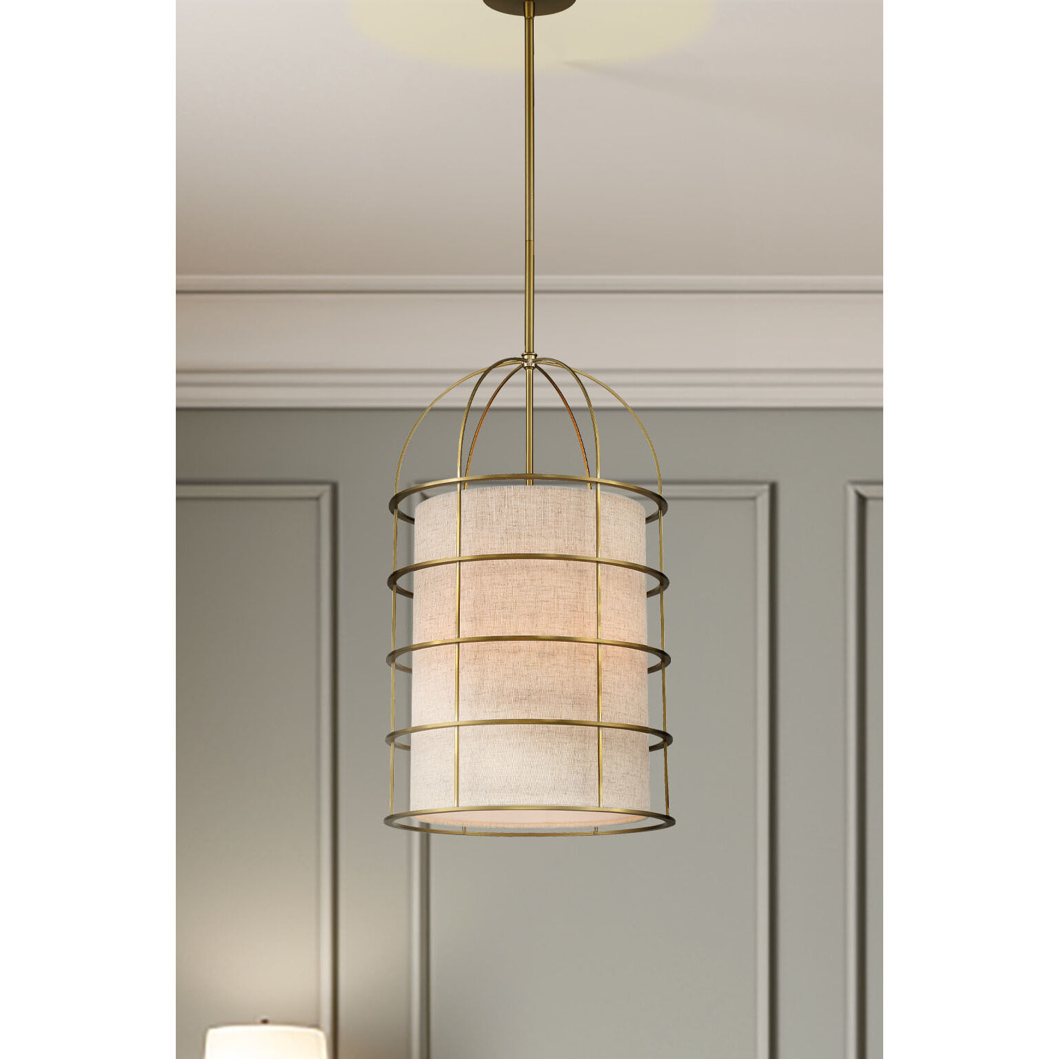 Gateway Park 4 Light 14 inch Soft Brass Pendant Ceiling Light